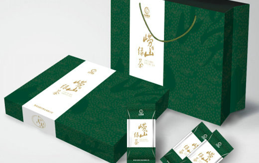 崂山绿茶中高档礼盒包装设计